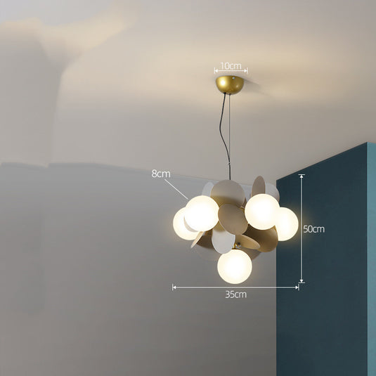 Lustre nordique moderne minimaliste pour salon et chambre à coucher