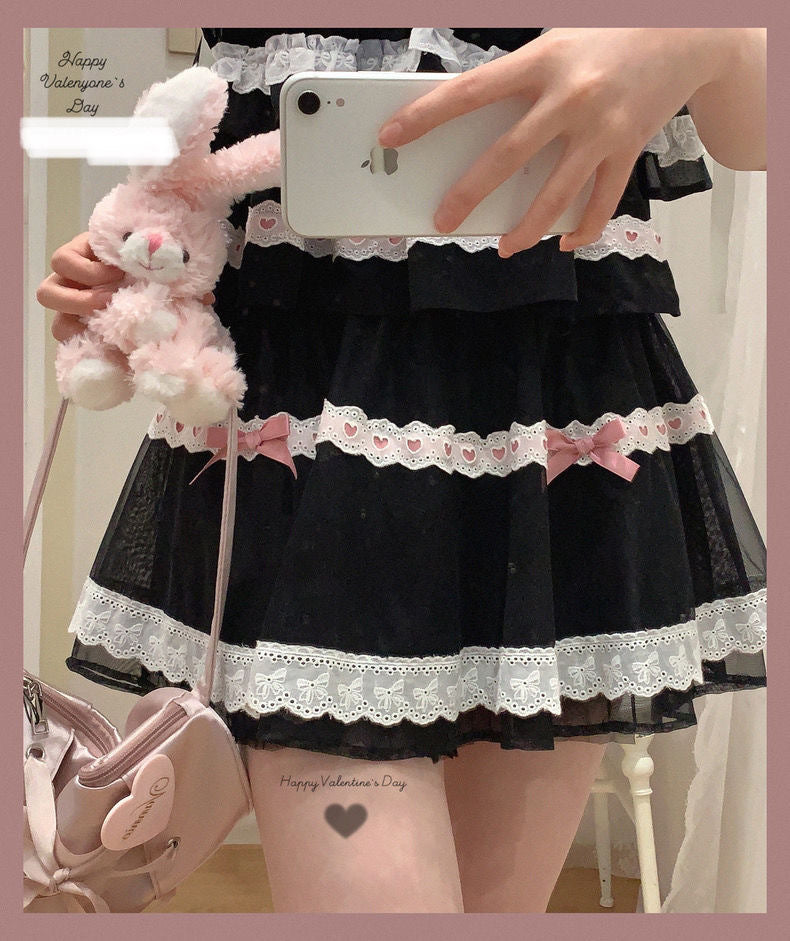 Lace Ribbon Lace Skirt