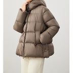 Detachable Cap Down Jacket Women's Short Winter