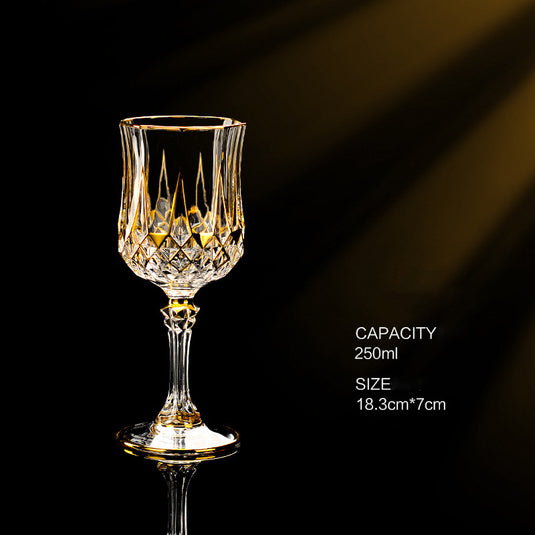 French Imported Golden Luxury CDA Whiskey Glass European Crystal
