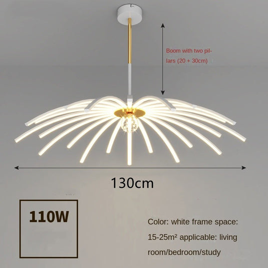 Led lysekrone i spisestue soveværelse