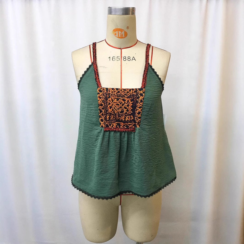 Chinese Style Retro Small Slip Top Women