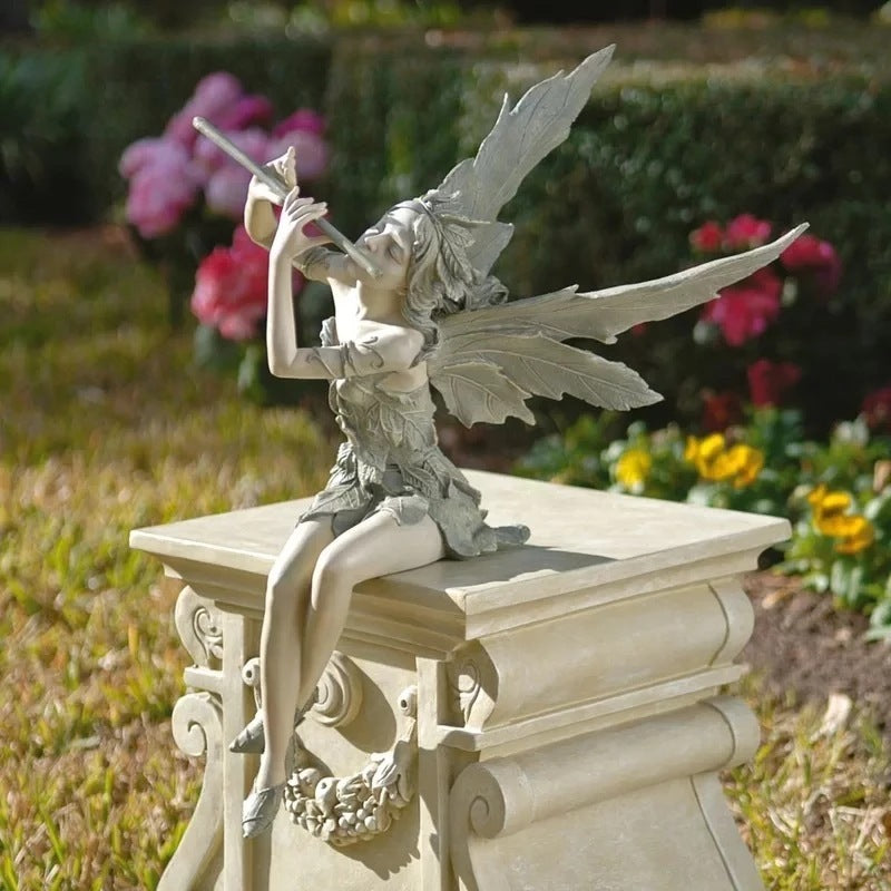Statue Angel Wings Sculpture Garden Potted Resin Crafts