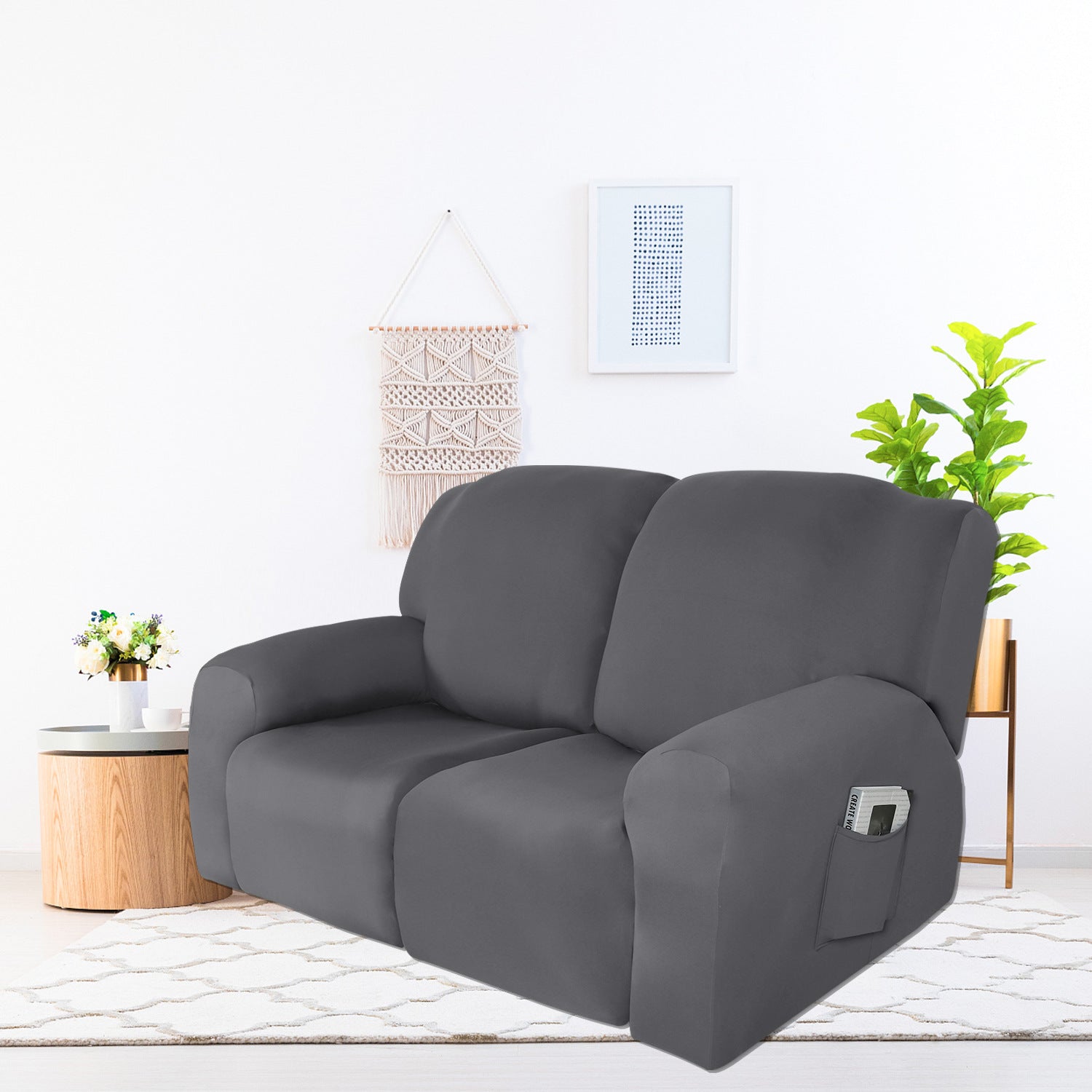 Husholdningsmælk Silke Recliner Sofa Betræk