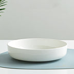Household Pure White Simple Bone China Tableware Plate