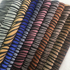 Faux Horsehair Zebra Leather Printed Fabric