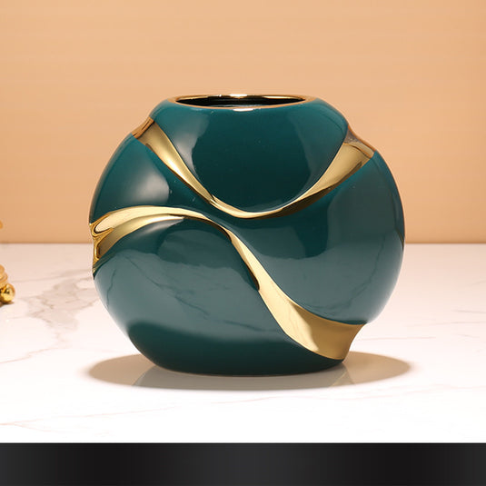 Décoration de vase en céramique de luxe léger