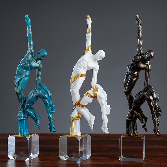 Anatomical Dancers in Suspension Modern Design Characters Resin Sculpture Soft Decoration