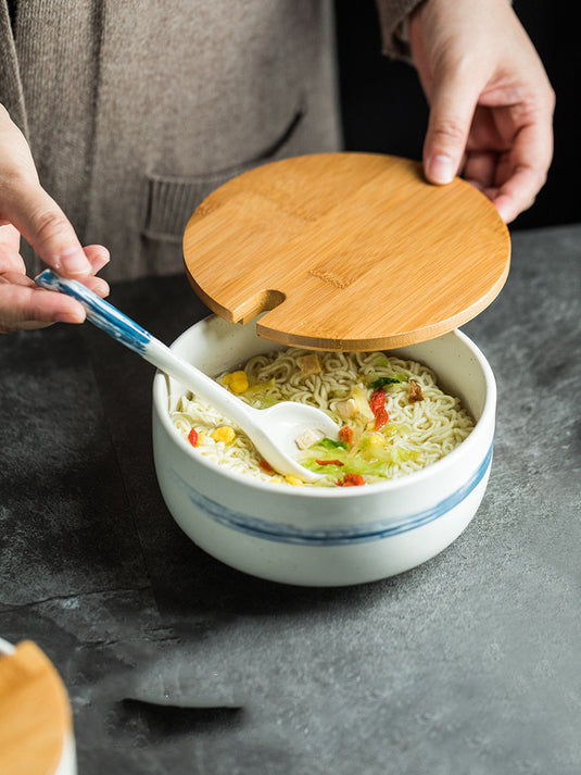 Creative Japanese Ceramic Soup Ramen Bowl Simple