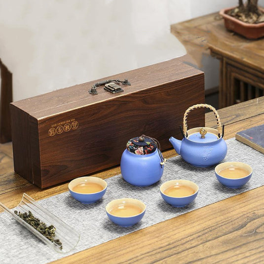 Ceramic Kung Fu Tea Set Black Pottery Liang Xishi Pot