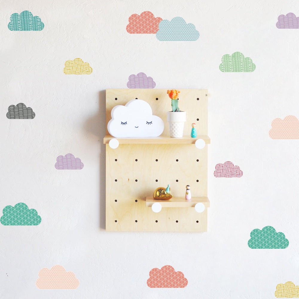 Rainbow Heaven Cloud Wall Stickers Living Room Background Furniture Decoration Stickers