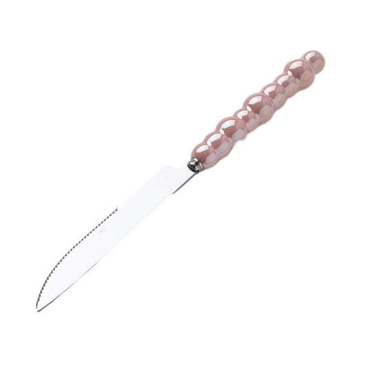 Let luksus keramisk perlehåndtag knivgaffel og ske Kreativt bordservice i rustfrit stål