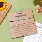 RareLove Nouveau Départ Cadeaux pour Femmes Bracelet Perlé en Code Morse, Encouragement Inspirant pour Amies, Cadeaux de Réconfort pour Divorce Rupture, Bracelets Message Secret Étanches Petit Poney Graine