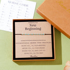 RareLove Nouveau Départ Cadeaux pour Femmes Bracelet Perlé en Code Morse, Encouragement Inspirant pour Amies, Cadeaux de Réconfort pour Divorce Rupture, Bracelets Message Secret Étanches Petit Poney Graine