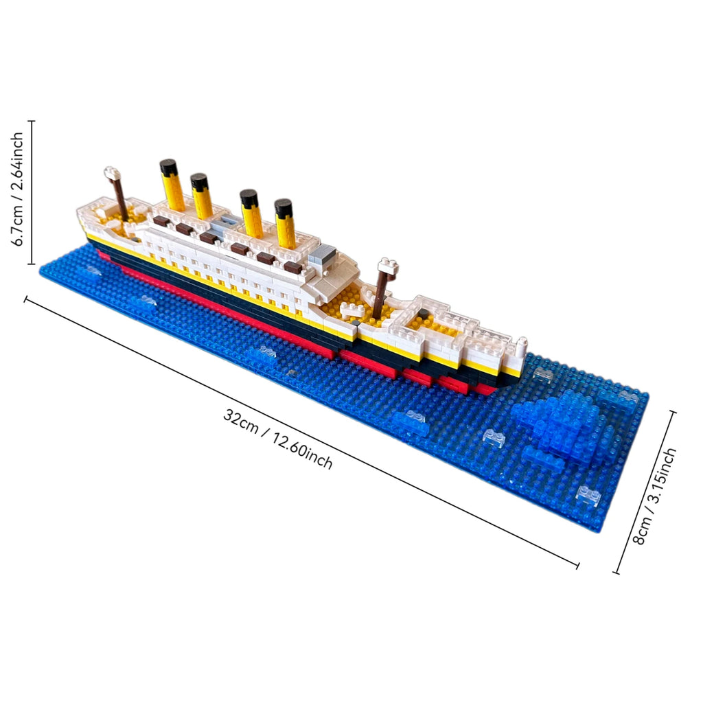 Titanic Model Building Block Set, Titanic Gifts, Titanic Toys with 1860 Pieces Micro Mini Blocks, DIY Bricks Toys for Adults