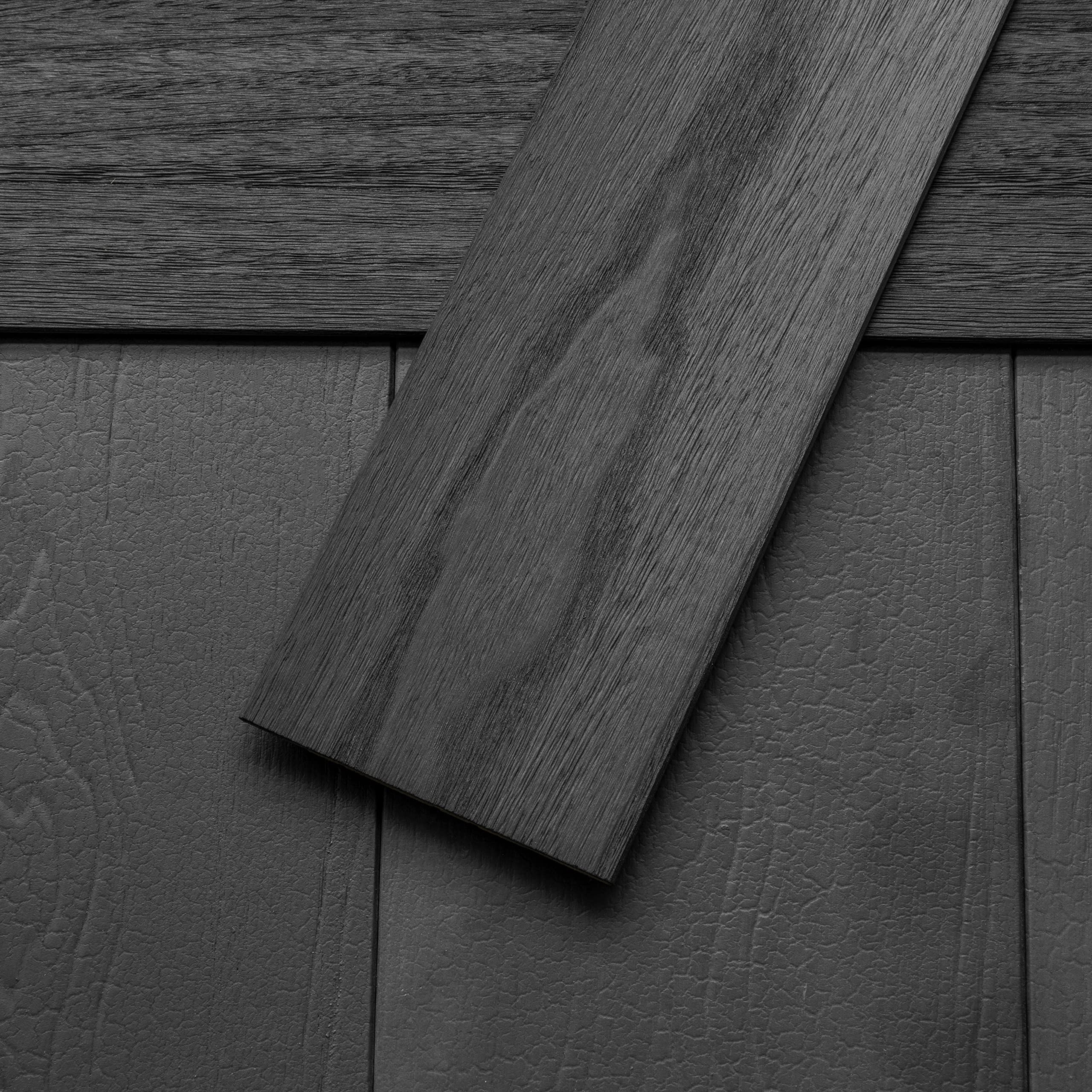 Brosisincorp Peel & Stick Wood Wall Panels - Real Paulownia Wood Shiplap Boards for Accent Walls, DIY Easy to Install - (12.4 Sq Ft, 10Pcs - 5" Wide, Coal Black)