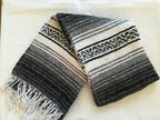 MEXIMART's® Authentic Mexican Falsa Blanket Hand Woven (Black)