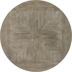 Powell Pewter Metal and Rustic Wood Side Table Franklin Dining
