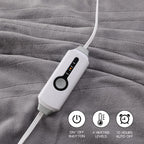 Coperta Elettrica Riscaldata 72"x84" Taglia Completa, Morbido Pile di Corallo con 4 Livelli di Riscaldamento e Spegnimento Automatico dopo 10 Ore, Lavabile in Lavatrice, Tessuto Morbido e Accogliente per la Casa, Grigio Scuro