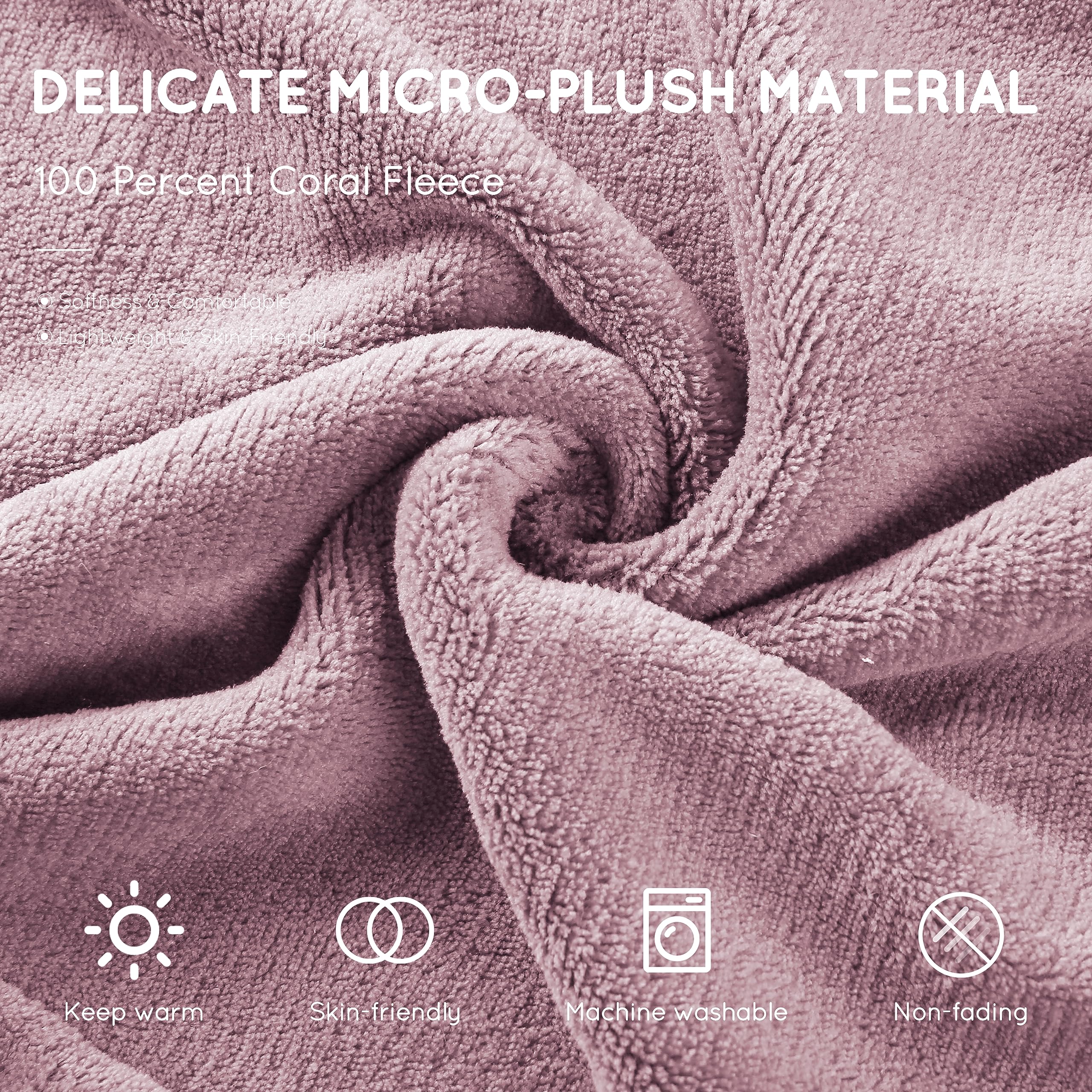Couverture chauffante électrique DUODUO 72"x84" en polaire corail chaude avec 4 réglages de chaleur et arrêt automatique de 10 heures Protection contre la surchauffe - Gris 