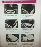 Beverly Fine Furniture 3 Piece Aldo Modern Sofa Set, Black/White