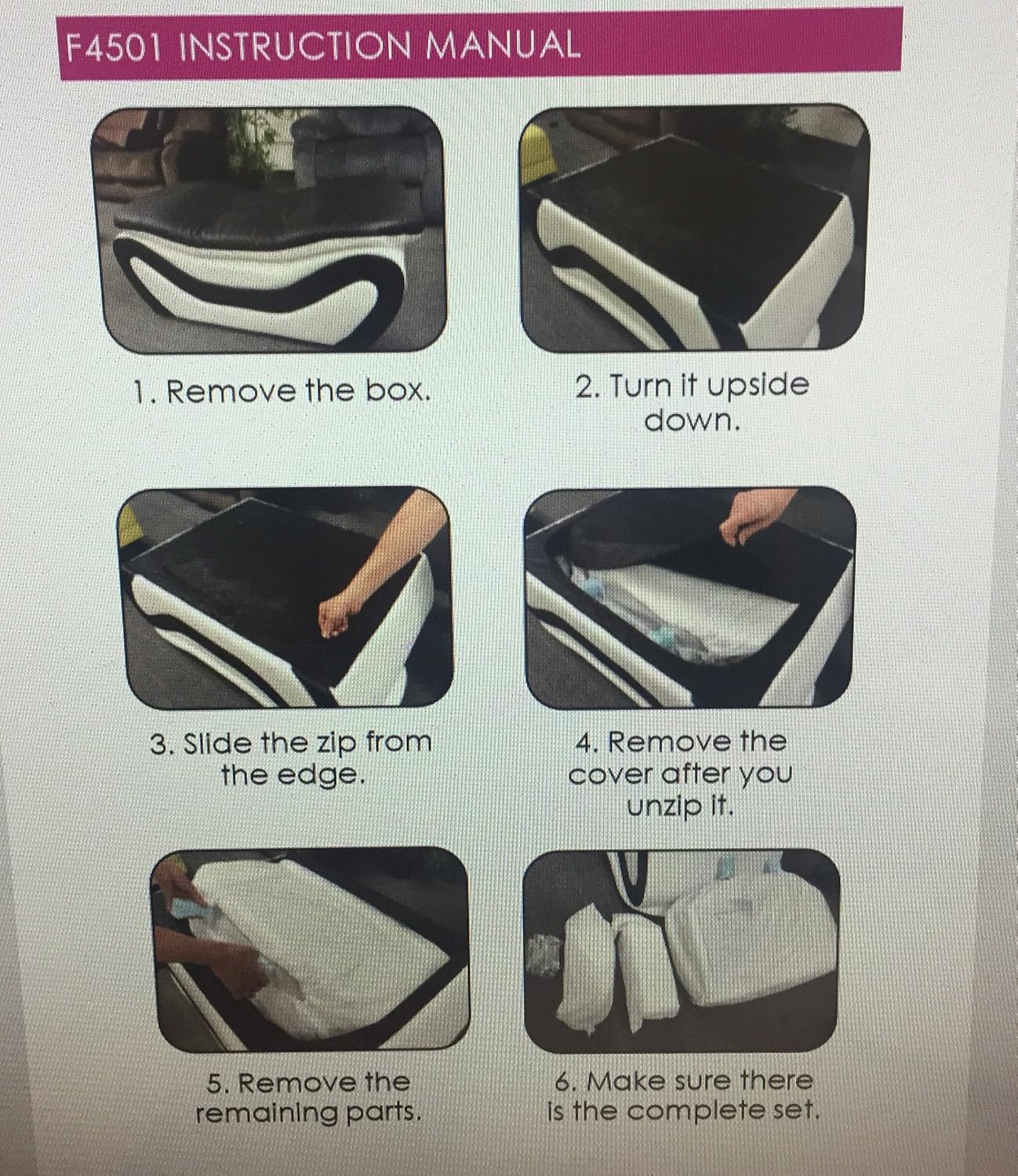 Beverly Fine Furniture 3 Piece Aldo Modern Sofa Set, Black/White