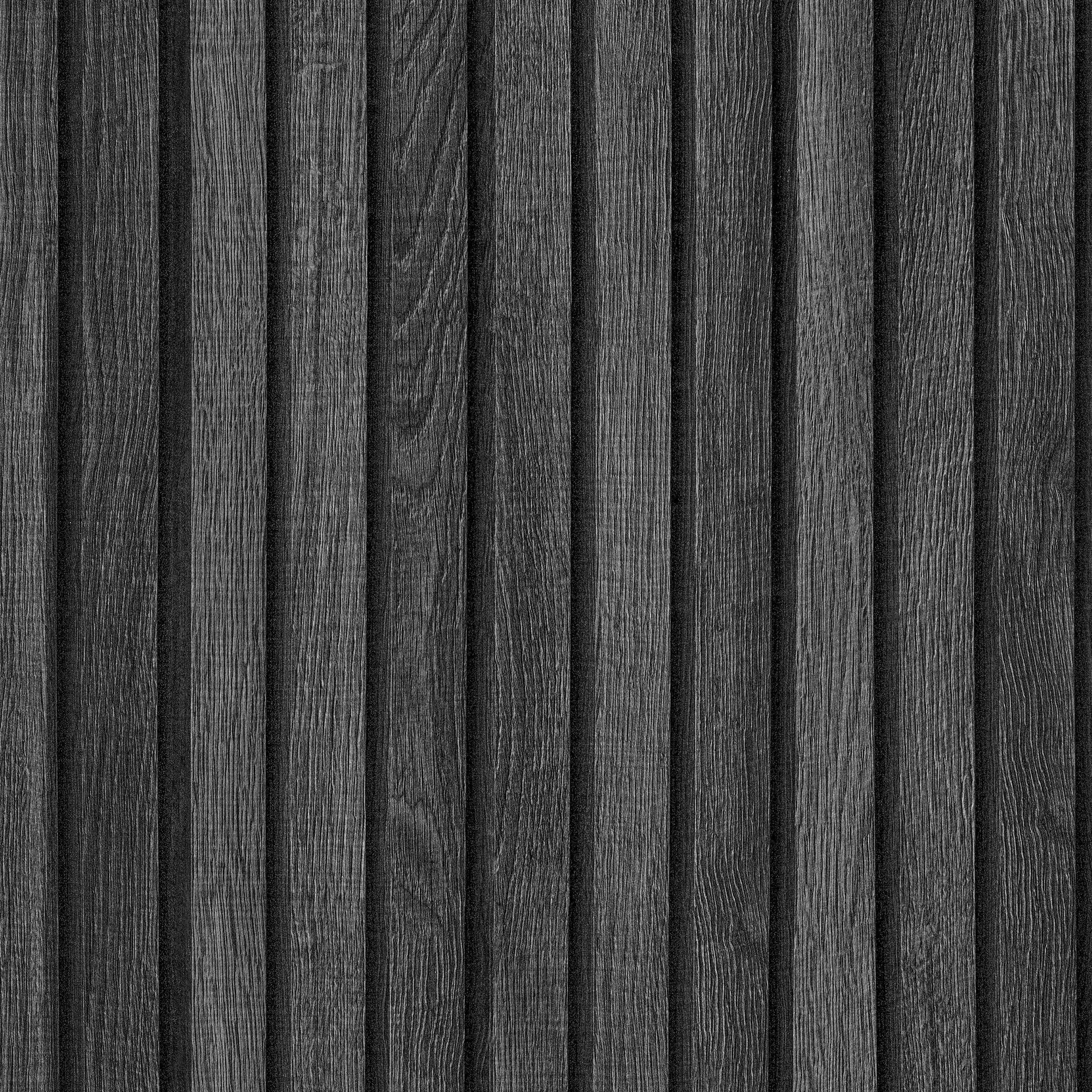 VEELIKE 木炭ブラック木製スラット壁紙 ピールアンドスティック 防水 ダークウッド 壁用コンタクトペーパー 15.7''x118'' 接着剤付き取り外し可能 フェイクウッドスラット壁パネル壁紙 寝室アクセントウォール用