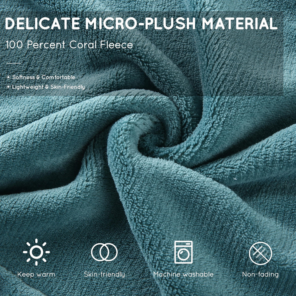 Couverture chauffante électrique DUODUO 72"x84" en polaire corail chaude avec 4 réglages de chaleur et arrêt automatique de 10 heures Protection contre la surchauffe - Gris 