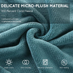 Couverture chauffante électrique DUODUO 72"x84" en polaire corail chaude avec 4 réglages de chaleur et arrêt automatique de 10 heures Protection contre la surchauffe - Gris 