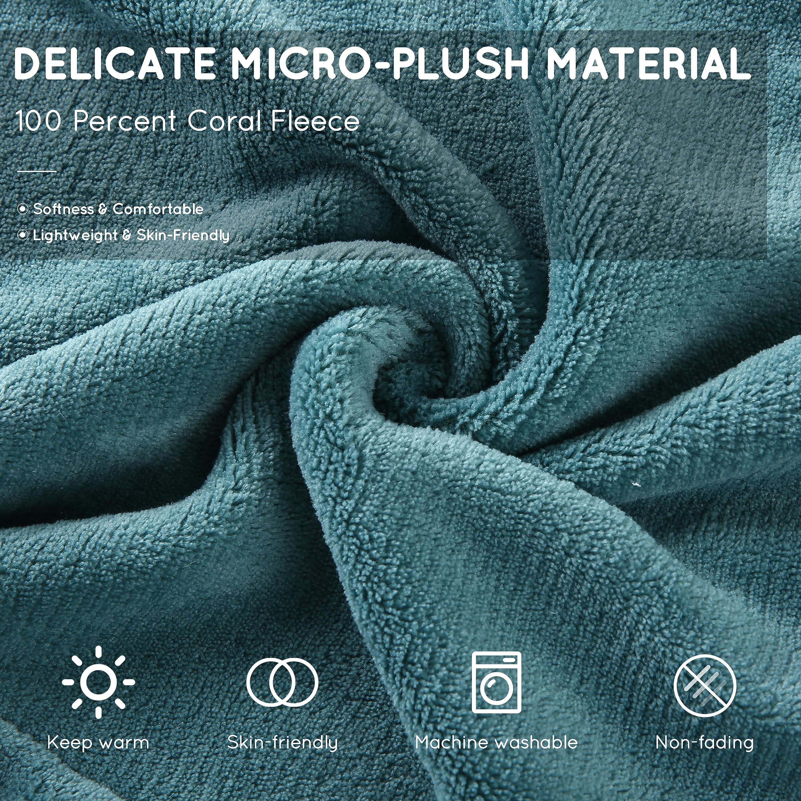 Couverture chauffante électrique DUODUO 72"x84" en polaire corail chaude avec 4 réglages de chaleur et arrêt automatique de 10 heures Protection contre la surchauffe - Gris 