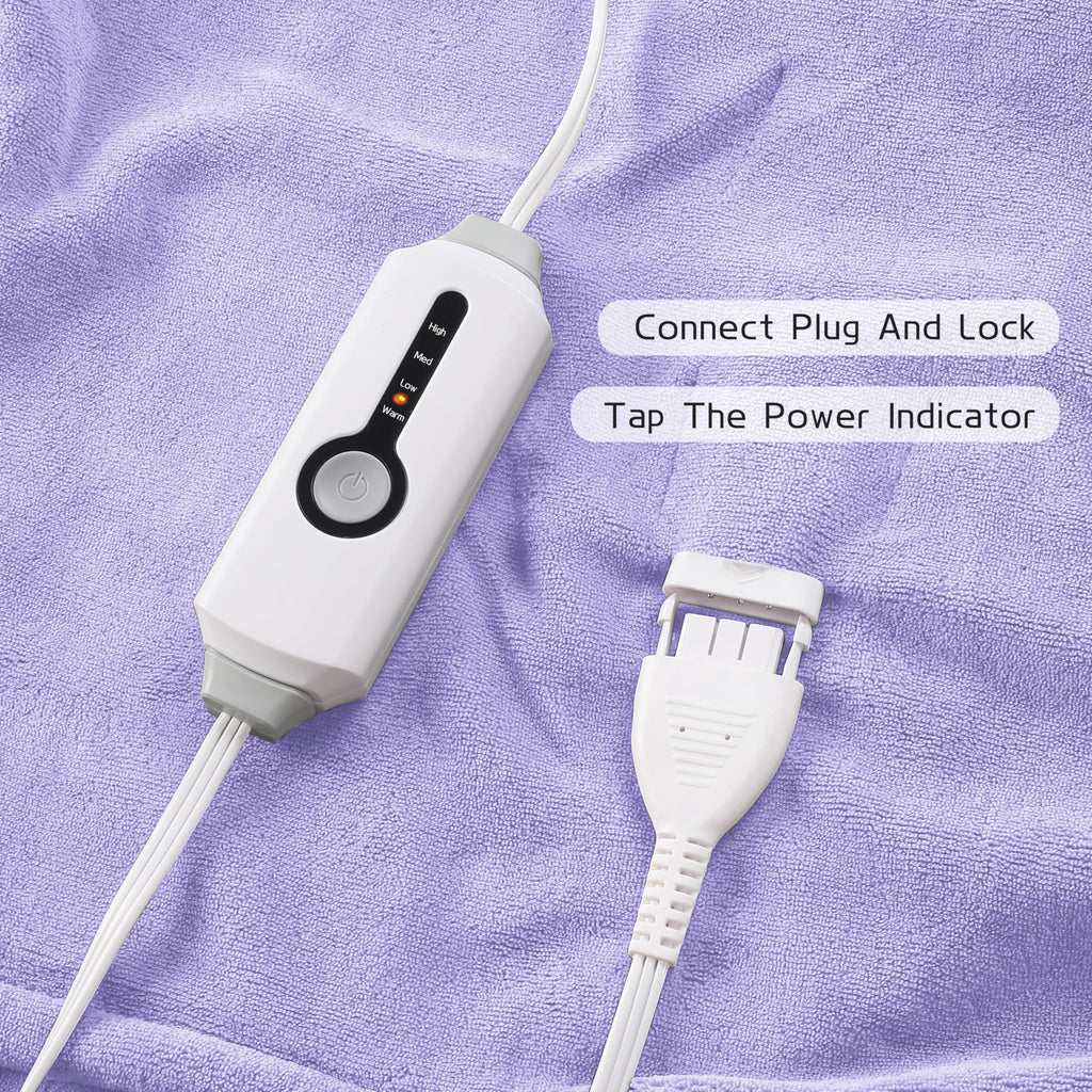 Coperta Elettrica Riscaldata 72"x84" Taglia Completa, Morbido Pile di Corallo con 4 Livelli di Riscaldamento e Spegnimento Automatico dopo 10 Ore, Lavabile in Lavatrice, Tessuto Morbido e Accogliente per la Casa, Grigio Scuro