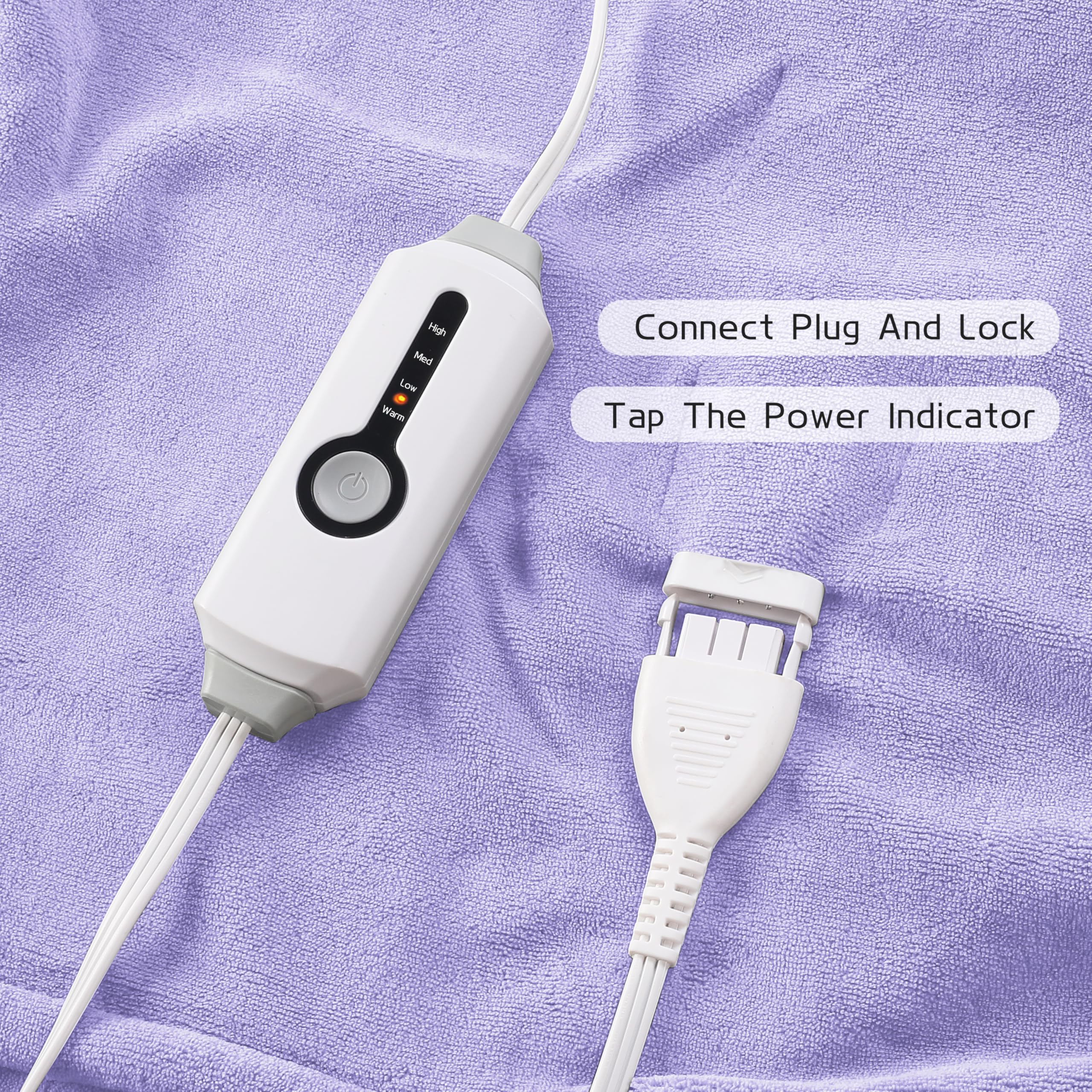 Coperta Elettrica Riscaldata 72"x84" Taglia Completa, Morbido Pile di Corallo con 4 Livelli di Riscaldamento e Spegnimento Automatico dopo 10 Ore, Lavabile in Lavatrice, Tessuto Morbido e Accogliente per la Casa, Grigio Scuro