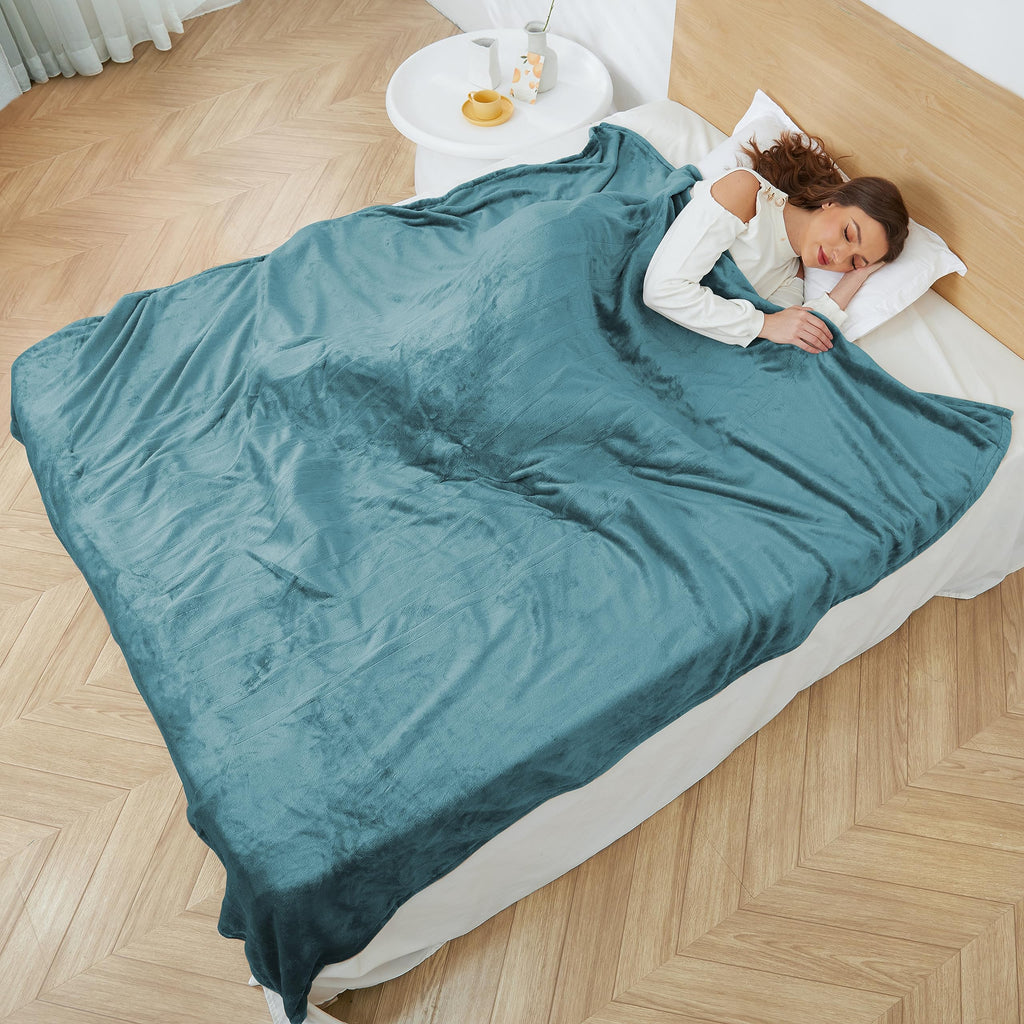 Couverture chauffante électrique DUODUO 72"x84" en polaire corail chaude avec 4 réglages de chaleur et arrêt automatique de 10 heures Protection contre la surchauffe - Gris 