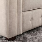 Rosevera Genevieve Upholstered Tufted Loveseat Couch,Chesterfield Sofa loveseat with Armrest Scroll Arm Sofa Couch, Sectional Sofa for Living Room Office