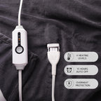 Coperta Elettrica Riscaldata 72"x84" Taglia Completa, Morbido Pile di Corallo con 4 Livelli di Riscaldamento e Spegnimento Automatico dopo 10 Ore, Lavabile in Lavatrice, Tessuto Morbido e Accogliente per la Casa, Grigio Scuro