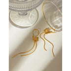 18K PVD Minimalistyczne Lekkie Przytulne Kolczyki Motylki z Długimi Frędzlami ze Stali Nierdzewnej Modne Damskie Premium Wodoodporna Biżuteria Bijoux