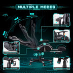 AA Products Gaming Chair Ergonomic High Back Computer Racing Chair Adjustable Office Chair with Footrest, Lumbar Support Swivel Chair - BlackOrange - Grand Goldman