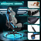 AA Products Gaming Chair Ergonomic High Back Computer Racing Chair Adjustable Office Chair with Footrest, Lumbar Support Swivel Chair - BlackOrange - Grand Goldman