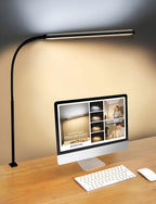 ACNCTOP Desk Lamp for Office Home - Eye-Caring Architect Task Lamp 25 Lighting Modes Adjustable LED Desk Lamp Flexible Gooseneck Clamp Light for Workbench Drafting Reading Study - Grand Goldman