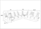 AJI Power Recliner Living Room Set with LED for Living Room, Dormitory, Guest House, Playroom, Airbnb,Apartment - Grand Goldman