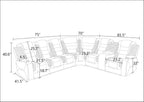 AJI Power Recliner Living Room Set with LED for Living Room, Dormitory, Guest House, Playroom, Airbnb,Apartment - Grand Goldman