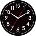 AKCISOT Wall Clock, Modern Small Wall Clocks Battery Operated 8 Inch, Silent Non-Ticking Analog Classic for Office, Home, Bathroom, Kitchen, Bedroom, School(Black) - Grand Goldman