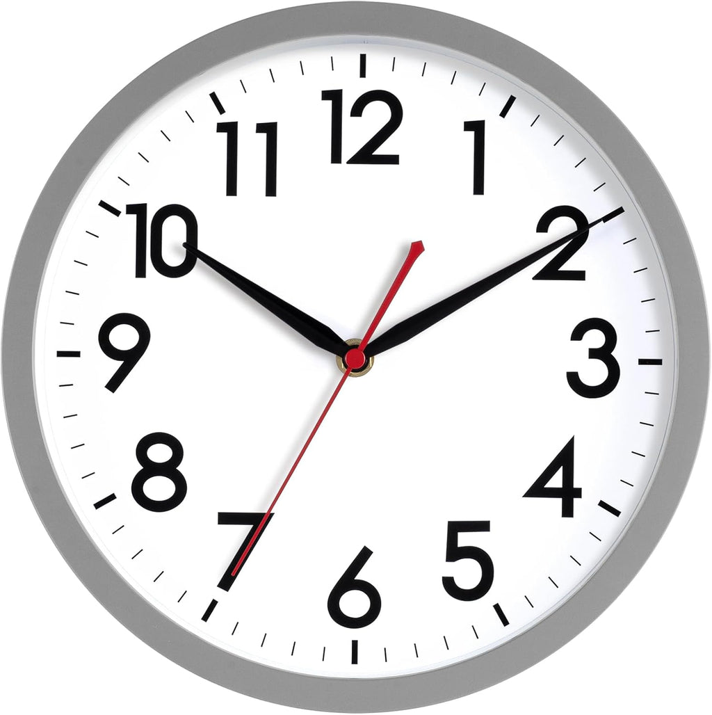 AKCISOT Wall Clock, Modern Small Wall Clocks Battery Operated 8 Inch, Silent Non-Ticking Analog Classic for Office, Home, Bathroom, Kitchen, Bedroom, School(Black) - Grand Goldman