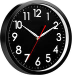 AKCISOT Wall Clock, Modern Small Wall Clocks Battery Operated 8 Inch, Silent Non-Ticking Analog Classic for Office, Home, Bathroom, Kitchen, Bedroom, School(Black) - Grand Goldman