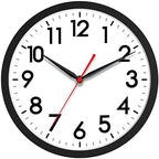 AKCISOT Wall Clock, Modern Small Wall Clocks Battery Operated 8 Inch, Silent Non-Ticking Analog Classic for Office, Home, Bathroom, Kitchen, Bedroom, School(Black) - Grand Goldman