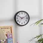 AKCISOT Wall Clock, Modern Small Wall Clocks Battery Operated 8 Inch, Silent Non-Ticking Analog Classic for Office, Home, Bathroom, Kitchen, Bedroom, School(Black) - Grand Goldman