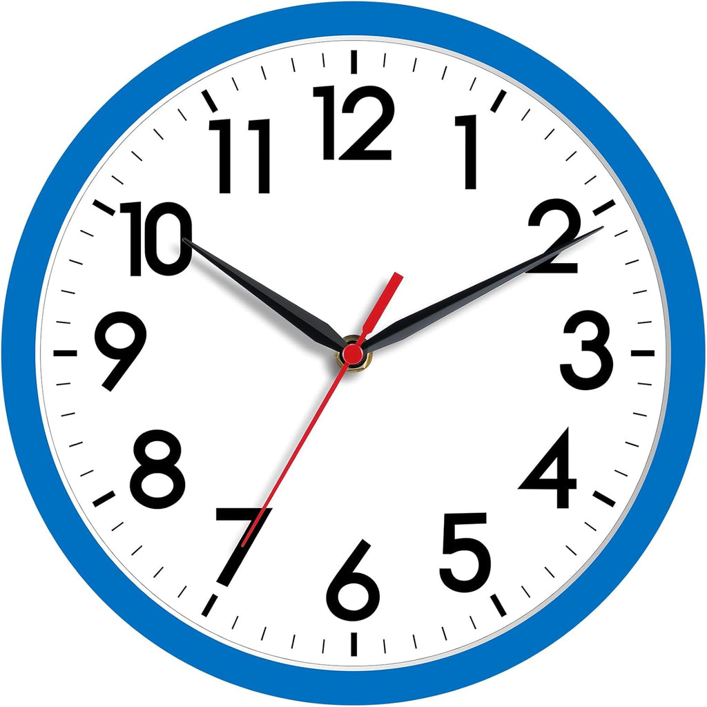 AKCISOT Wall Clock, Modern Small Wall Clocks Battery Operated 8 Inch, Silent Non-Ticking Analog Classic for Office, Home, Bathroom, Kitchen, Bedroom, School(Black) - Grand Goldman