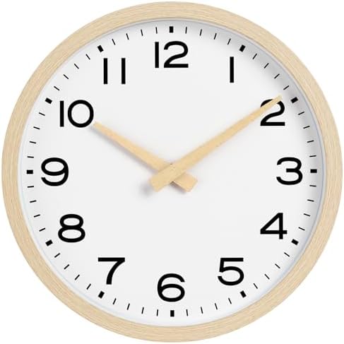 AKCISOT Wall Clock, Modern Small Wall Clocks Battery Operated 8 Inch, Silent Non-Ticking Analog Classic for Office, Home, Bathroom, Kitchen, Bedroom, School(Black) - Grand Goldman