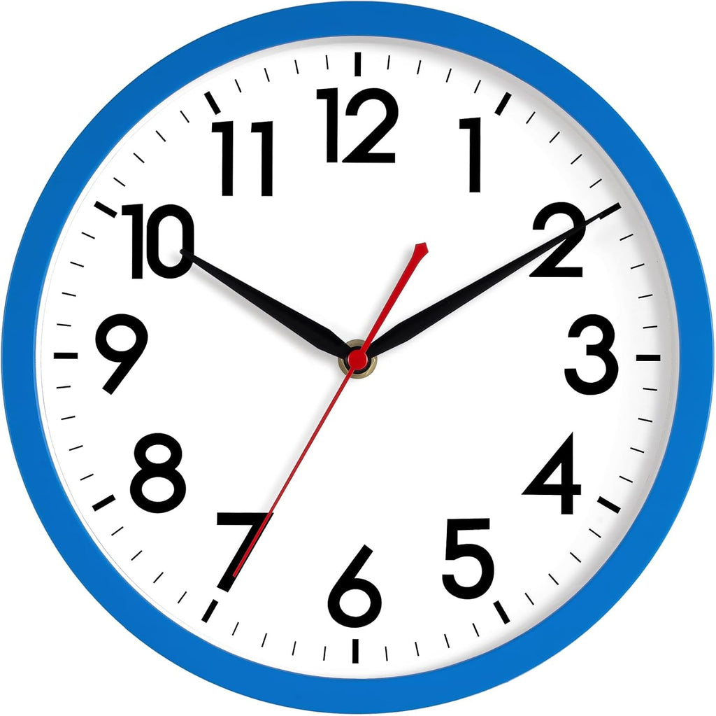 AKCISOT Wall Clock, Modern Small Wall Clocks Battery Operated 8 Inch, Silent Non-Ticking Analog Classic for Office, Home, Bathroom, Kitchen, Bedroom, School(Black) - Grand Goldman