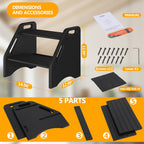 AMBIRD Wooden Step Stool, Two Step Stools Toddler 300 lbs Capacity with Safety Non-Slip Pads and Handles, Bamboo Step Stool for Bathroom, Kitchen Dual Height Step Stools for Kids (Natural) - Grand Goldman